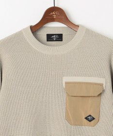 JOSEPH ABBOUD MOUNTAIN 【イージーケア/速乾性/軽量糸使用】 クルーネックコンビ プルオーバー ニット