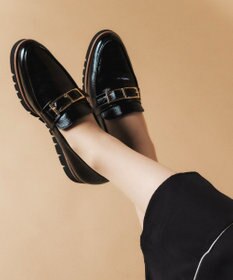 Dominic3 スニーカーソール バックルレザーローファー