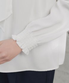 Tiaclasse 【ブラウス&ベスト&パンツ3点セット】リボンタイブラウス＋ベスト付き 3点セットアップ