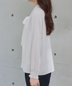 Tiaclasse 【ブラウス&ベスト&パンツ3点セット】リボンタイブラウス＋ベスト付き 3点セットアップ