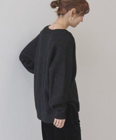 AMERICAN HOLIC バイパチラメ入りＶネック片畦ニットカーディガ