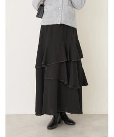 earth music&ecology パイピングフリルティアードスカート