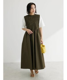 Green Parks ・Ｄｏｕｂｌｅ　Ｆｌａｇｓ　シャーリングノースリワンピ