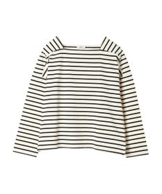 earth music&ecology スクエアボーダープルオーバー