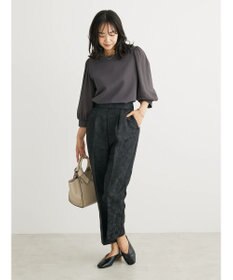 Green Parks 袖異素材使いリップルプルオーバー