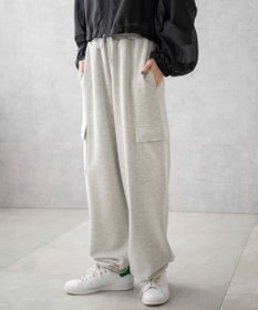 WEGO 【ウエストゴム】スウェットカーゴパンツ