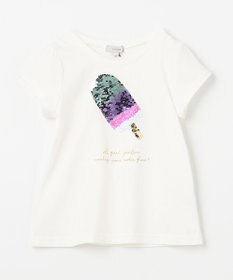 ANY KIDS 接触冷感スパンコールTシャツ