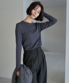 UNFILO コットンカシミヤ クルーネックカットソー
