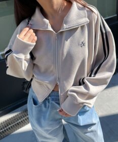 WEGO スエードポンチクロップドトラックジャケット