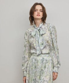 GRACE CONTINENTAL フルーツフラワープリントトップ