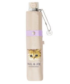 MOONBAT 【一級遮光/軽量】PAUL & JOE 晴雨兼用 折りたたみ日傘 ワンポイント ヌネット