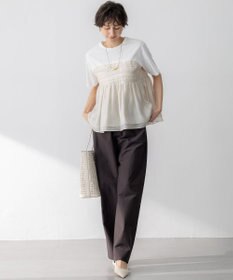 23区 L 【WEB&一部店舗限定カラーあり】オーガンジービスチェコンビ カットソー