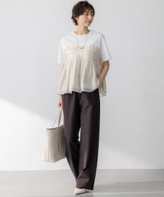 23区 L 【WEB&一部店舗限定カラーあり】オーガンジービスチェコンビ カットソー