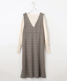 ANY SIS 【2SET】チェック ジャンパースカート× ニット