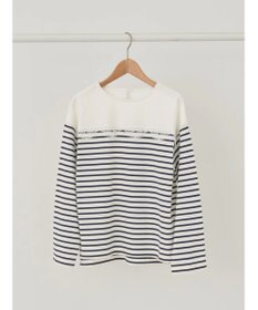 earth music&ecology レースボーダーカットソープルオーバー