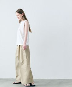 uncrave ダブルフェイスジャージー ノースリーブカットソー