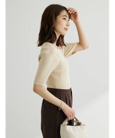 Green Parks 袖ギャザーラグランニットプルオーバー