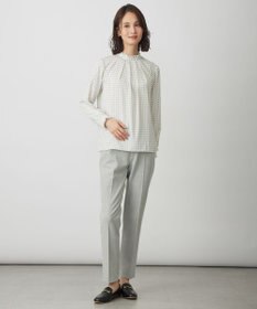 J.PRESS LADIES S スエード幾何プリント ブラウス