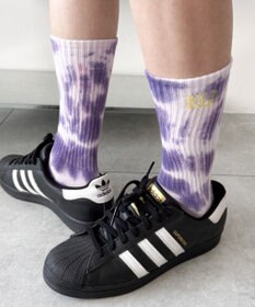 WEGO 刺繍ロゴタイダイソックス