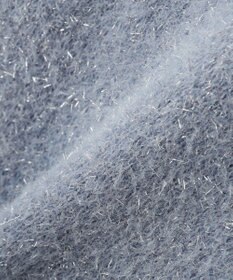 YECCA VECCA ラメフェザー袖フリンジニット