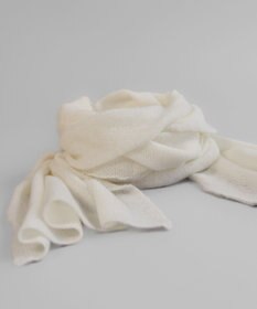 AND WOOL 〈上質な素材と手仕事から生まれた優しいニット〉カシミヤ100%の細巾ストール / マフラー