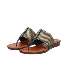 INTER-CHAUSSURES 【ITALIAN SHOEMAKERS】センターラインストーントングサンダル