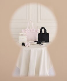 Maison de FLEUR ツイードリボンロングポーチ