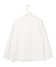 23区 L 【洗える】バックサテンアムンゼン フリルデザインシャツ