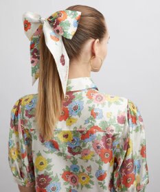 LIBERTY. マデリン 8x16 スキニー ジャカード シルク スカーフ