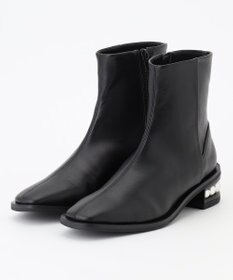 組曲 【23.5cm~24cm】パールヒールミドルブーツ