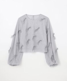 GRACE CONTINENTAL リボンチュールトップ