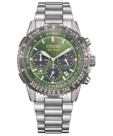 CITIZEN 【電池交換不要/20気圧防水/クロノグラフ】ケース40mmのパイロットウオッチ