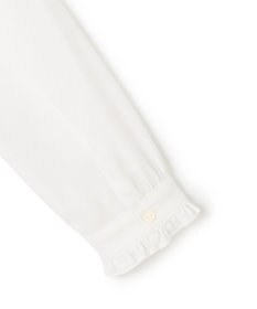 23区 L 【洗える】バックサテンアムンゼン フリルデザインシャツ