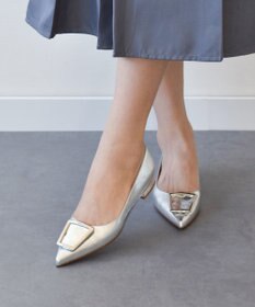 INTER-CHAUSSURES 【FABIO RUSCONI】ポインテッドトウバックルパンプス