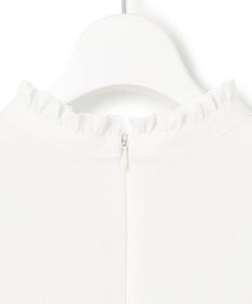 23区 L 【洗える】バックサテンアムンゼン フリルデザインシャツ