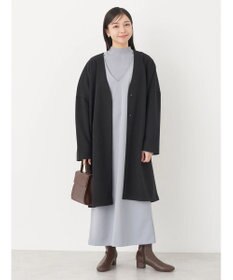 earth music&ecology 圧縮風ポンチコーディガン