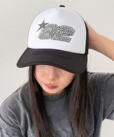 WEGO ナンバリングラインストーンメッシュキャップ