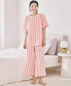 ワコール／睡眠科学 パジャマ 5分袖 半袖 8分丈 綿100%(本体) レディース YDT146 睡眠科学／ワコール