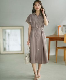 ANY SIS 【洗える】ビューティフレア シャツワンピース