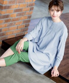 Tiaclasse 【洗える】レイヤードヘムシャツチュニック