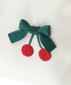 Maison de FLEUR チェリー刺繍ポーチ