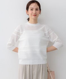 組曲 プティスカラレーシー ニット ホワイト系