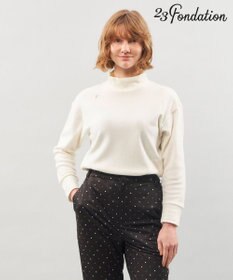 23区GOLF 【23Fondation/WOMEN】【吸湿発熱】モックネック プルオーバー