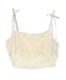 earth music&ecology 肩リボンフェザービスチェ