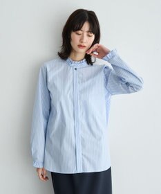 YECCA VECCA イージケアフリルカラーシャツ