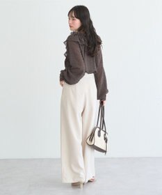 earth music&ecology シアーチェック2wayオフショルブラウス