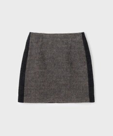 GRACE CONTINENTAL シャギーチェックミニスカート