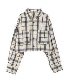 Green Parks ・ＥＬＥＮＣＡＲＥ　ＤＵＥ　シャギーチェックショートシャツ