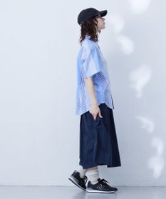 J.PRESS YORK STREET 【UNISEX】マルチストライプバンドカラー シャツ