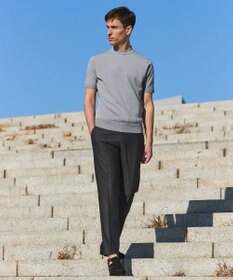 GOTAIRIKU 綿とポリのいいとこどり【洗濯機可】テーラード DRESS BIZ ニットTシャツ